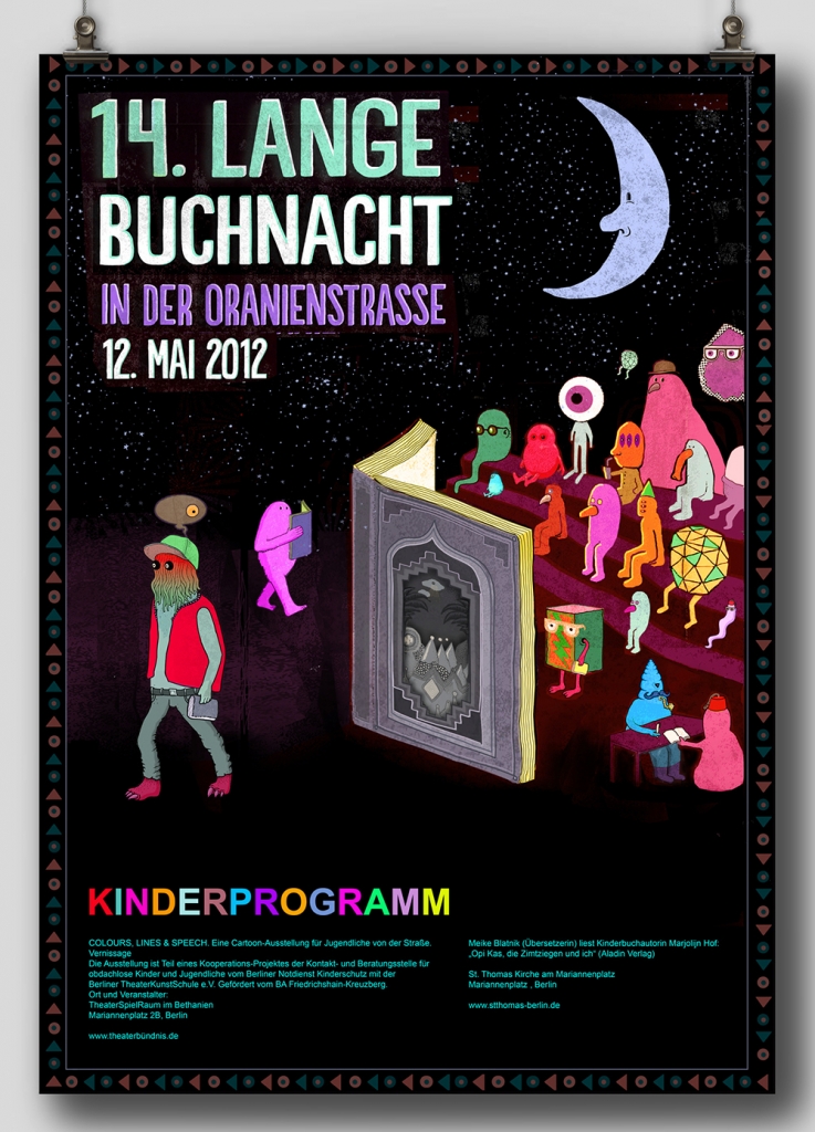 Lange Buchnacht 2012 – Plakat Kinderprogramm 